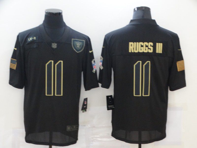 Men Oakland Raiders #11 Ruggs iii Black gold lettering 2020 Nike NFL Jersey->new york jets->NFL Jersey